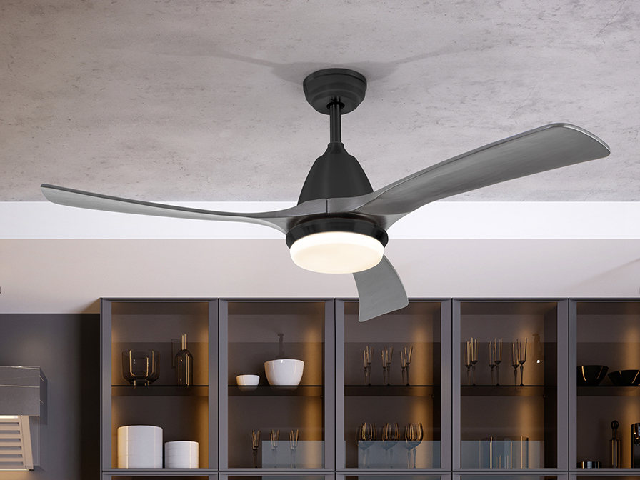 Schuller Ligthing Ceiling fans Ø 132 cm Aspas 316538D  ·ASPAS· FAN, BLACK/GREY, DIMMABLE