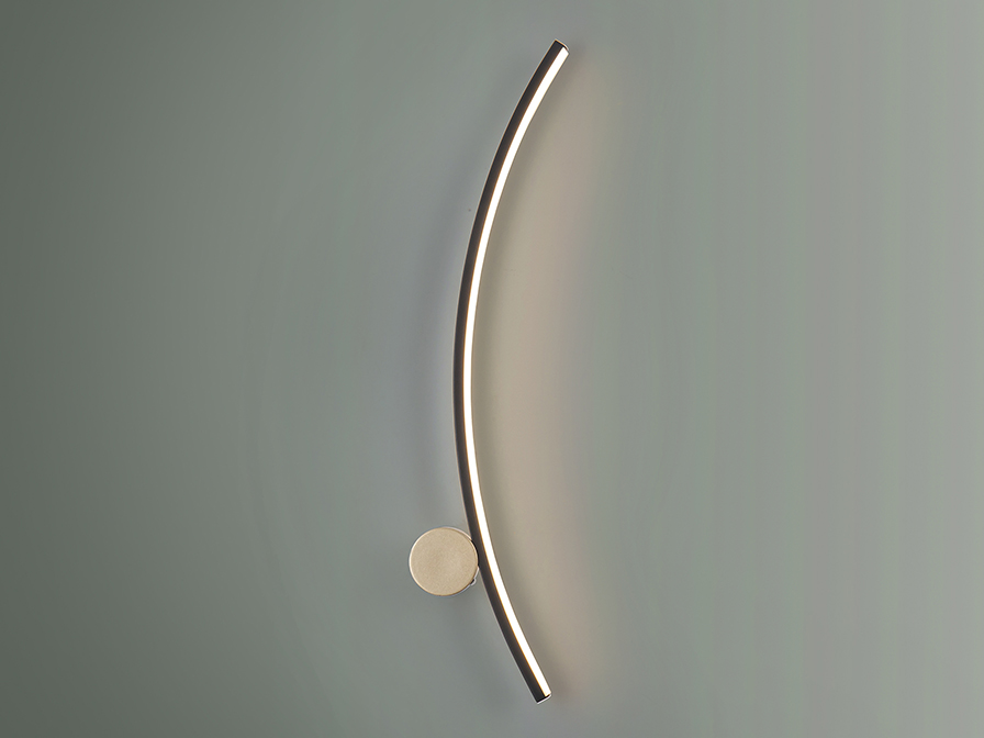 Schuller Lighting Wall lamps Smile 522744  SMILE - WALL LAMP 1L BLACK-GOLD