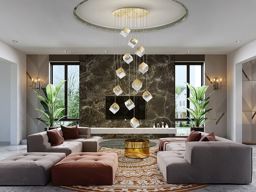 Schuller Lighting Large lamps Priscila 721257  ·PRISCILA· LAMP 12L., GOLD