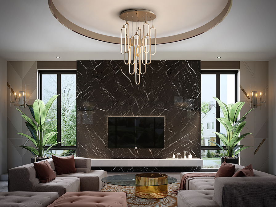 Schuller Lighting Pendants Colette 787433D  COLETTE - LAMP 14L ROSE GOLD DIMMABLE